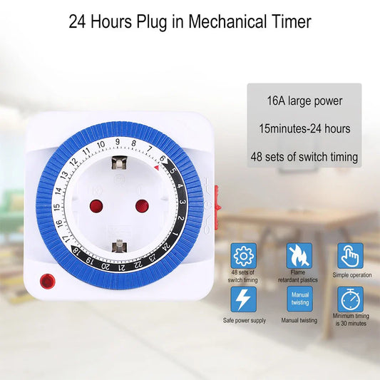 🔥24-Hour Timer Switch🔥Intelligent timing socket