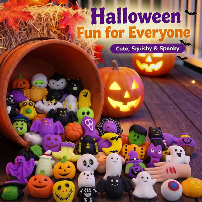 🎃 50% ZNIŻKI TERAZ! 🧸 Miękkie, ściskane zabawki squishy w halloweenowym motywie – idealne na upominki imprezowe, do klasy i na zbieranie cukierków 👻