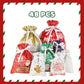 🎅🎁 −50%! Przygotuj się na Święta! Świąteczne worki na prezenty wiązane sznurkiem – biodegradowalne 🎄✨