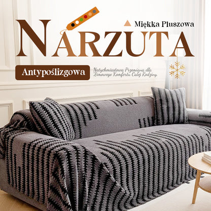 🛋️✨ Miękki, pluszowy pokrowiec na sofę – gruby, wytrzymały, z elastycznymi krawędziami – ochrona i komfort 🏠🌟
