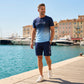 🏖️ Letnia, fajna oferta! 😎 Męski zestaw: koszulka w gradientowym kolorze + spodenki 👕🩳✨
