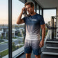 🏖️ Letnia, fajna oferta! 😎 Męski zestaw: koszulka w gradientowym kolorze + spodenki 👕🩳✨