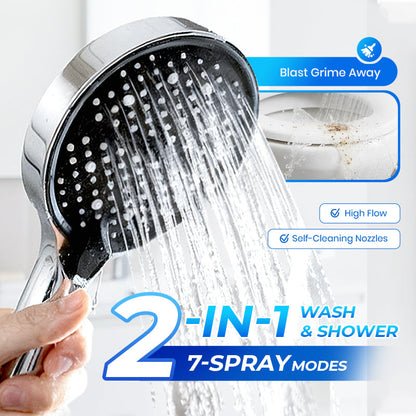 🚿 TERAZ 50% TANIEJ! ✨ Deszczownica prysznicowa z wysokim ciśnieniem – regulacja kąta 360°, łatwe czyszczenie dysz i uniwersalne mocowanie dla orzeźwiającego prysznica! 💦📦