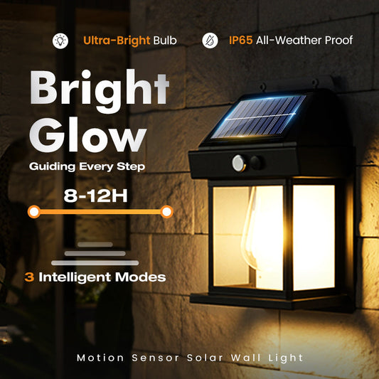 💡 50% ZNIŻKI TERAZ! Solarna lampa ścienna LED z czujnikiem ruchu – wodoodporna IP65, latarnia solarna, 3 tryby oświetlenia, automatyczne włączanie/wyłączanie, jasne ciepłe światło do ogrodu, na taras, ganek i ścieżki ✨
