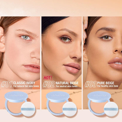 ✨ 50% ZNIŻKI TERAZ! 🔥 Matowy puder prasowany – gładkie, długotrwałe wykończenie i kontrola świecenia – idealny do nieskazitelnej, matowej skóry przez cały dzień 💄