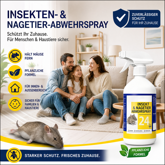 🐀 Teraz 50% zniżki! ✨ Uniwersalny spray odstraszający gryzonie – nietoksyczny i bezpieczny do użytku wewnątrz pomieszczeń