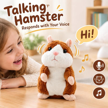 🐹 Ostatni dzień specjalnej ceny! ✨✨ Mówiący chomik pluszowy – powtarza wszystko, co powiesz, automatycznie kręci głową – zabawna rozrywka dla dzieci i dorosłych ✨