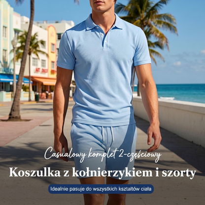 🔥 Tylko przez ograniczony czas: 50% ZNIŻKI 👕 Dwuczęściowy letni zestaw dla mężczyzn –T-shirt i szorty
