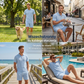 🔥 Tylko przez ograniczony czas: 50% ZNIŻKI 👕 Dwuczęściowy letni zestaw dla mężczyzn –T-shirt i szorty