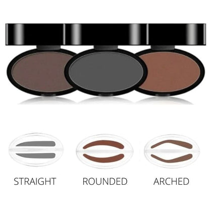 🤩 Deluxe BrowPro Stamp Set – Stempel do brwi w pudrze z pędzlem, wodoodporny 24H, naturalny i zdefiniowany efekt – 3 odcienie 💧💄