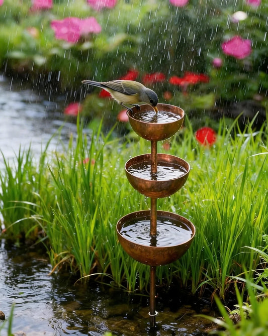 🐦 Final Hours Flash Sale !!⚡ Rain Catcher - Plant Support 🌧️Metal Garden Ornament