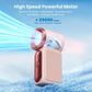 Tylko tego lata! 🌀 Promocja!Mini ręczny wentylator z wyświetlaczem LED – 5‑biegowa turbowentylacja, rozmiar kieszonkowy. ✨ Ładowanie przez USB, szybkie chłodzenie – w podróży i do makijażu.