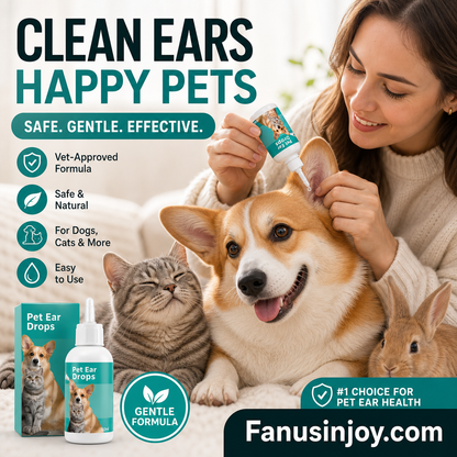 Ograniczona czasowo oferta specjalna! 🐱🐶 Delikatne krople do czyszczenia uszu dla zwierząt – pożegnaj choroby przewodu słuchowego zewnętrznego 👂✨