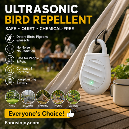 🔥 Ograniczona czasowo oferta: Kup 3, otrzymasz 2 gratis! 🐦 Koniec z problemami z ptakami, zwierzętami i szarańczą! Przenośny, ultradźwiękowy brelok odstraszający ptaki.