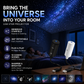 🌌🌙 Nocna lampka projektor galaktyki i księżyca USB – Obracające się gwiaździste niebo, kojący nastrój do snu – Płatność za pobraniem ✨✅