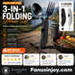 🍴 Niezbędnik na wyprawy! 🥄 4‑w‑1 składane wielofunkcyjne sztućce outdoorowe – jedz wygodnie, gdziekolwiek jesteś! 🌲🏕️