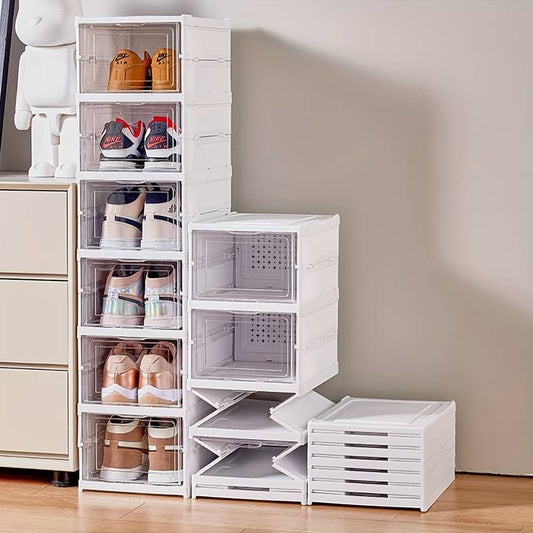 🔥 GORĄCA WYPRZEDAŻ 🔥 Składana szafka na buty z drzwiczkami – instalacja bez wiercenia 👟🚪✨