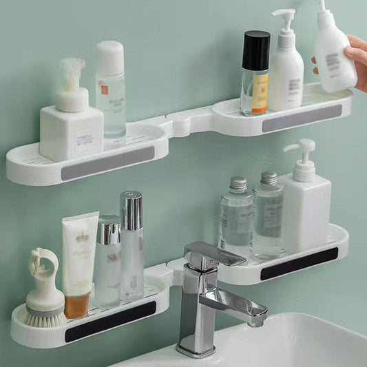 Multifunctional Punching-free Bathroom Organizer with Draining