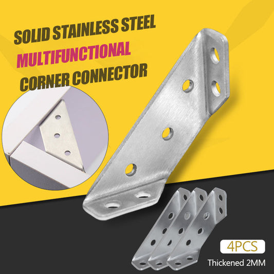 🔩 Connect solidly -- Stainless steel multi-functional small corner code for indestructible construction!