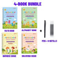 🏆Ostatni dzień – specjalna cena!🔥4-in-1 Fun Reusable Learning Books📚✨Handwriting • Numbers • Drawing • Fine Motor Skills • With Vanishing Ink Pen | Ages 2+ • Eco-Friendly & Screen-Free 🌱