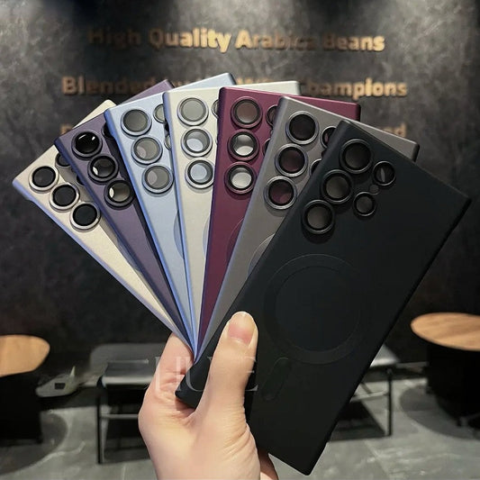 📱✨Bezramowa, antyzarysowaniowa, matowa magnetyczna etui na telefon Samsung Galaxy S21-25 📱✨🛡️