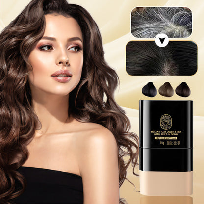 🔥Kup 2 i otrzymaj 1 gratis🔥Błyskawiczna koloryzacja włosów w sztyfcie z wbudowanym grzebieniem - unisex