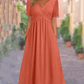 👗💙 50% ZNIŻKI DZIŚ! ✨ Damska długa sukienka z dekoltem V i krótkim rękawem 🌸 – elegancki, zwiewny krój, wygodny materiał i swobodny styl na co dzień.