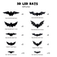 🦇 Dekoracja na Halloween – 3D LED lampa ścienna w kształcie nietoperza