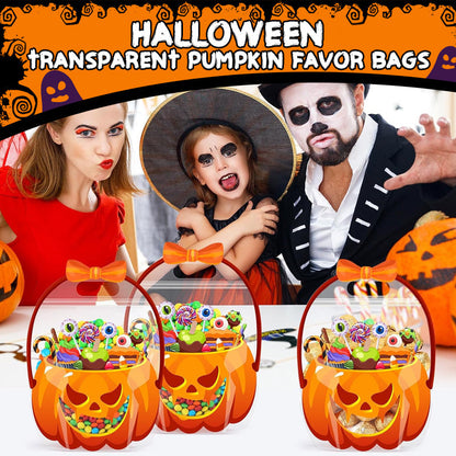 👻 Bestsellery na Halloween – 60% ZNIŻKI! 🎃 Przezroczyste torby na drobne upominki w kształcie dyni ✨ – idealne na przyjęcia, cukierkowanie i szkolne upominki 🍬🧛‍♀️