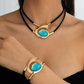 📿 50% DE DESCUENTO ! ✨ Conjunto de Collar y Pulsera Boho Vintage - Diseño Único con Detalles Artesanales, Ajuste Perfecto para un Estilo Bohemio 👒📦