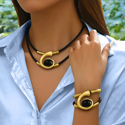 📿 50% DE DESCUENTO ! ✨ Conjunto de Collar y Pulsera Boho Vintage - Diseño Único con Detalles Artesanales, Ajuste Perfecto para un Estilo Bohemio 👒📦