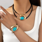 📿 50% DE DESCUENTO ! ✨ Conjunto de Collar y Pulsera Boho Vintage - Diseño Único con Detalles Artesanales, Ajuste Perfecto para un Estilo Bohemio 👒📦