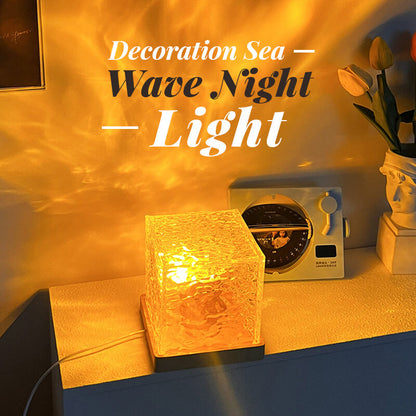 50% zniżki！🌊Dekoracyjna lampka nocna z efektem fal morskich