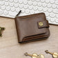 👝 TERAZ -50%! 🎁 Męski Portfel Vintage na Zamek - Prawdziwa Skóra & Ochrona RFID, Stylowy i Bezpieczny Na Co Dzień ✨