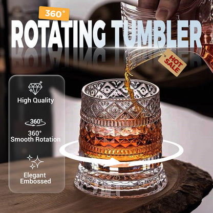 🥛💎 Gorąca Wyprzedaż – 50% ZNIŻKI ✨🔥 360° Obracający się kieliszek do whisky