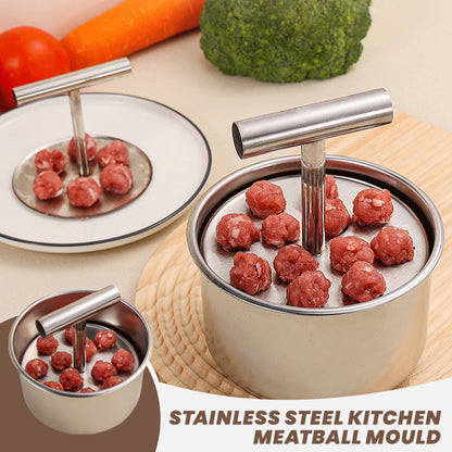🥩🍳 50% ZNIŻKI! ⚡🌟 Kuchenna forma do klopsików ze stali nierdzewnej – premium, stal 304, 6 lub 12 otworów i ergonomiczny design. 2 381 zadowolonych klientów! ✅