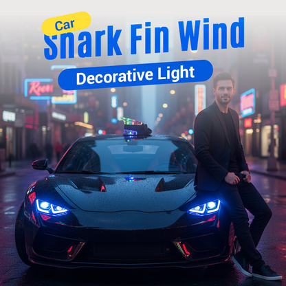 🦈🚗 Samochodowa dekoracyjna lampka w kształcie płetwy rekina