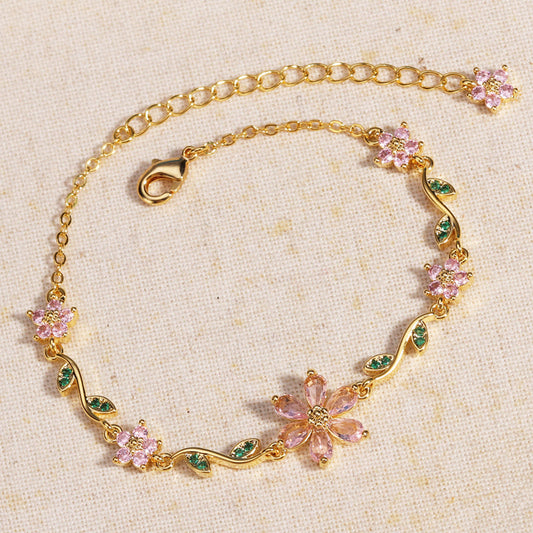 🔥 Gorący towar!🌸Bransoletka damska Sakura Crystal