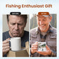 ☕ Ceramiczna filiżanka do kawy z motywem wędkarskim 🎣🐟✨