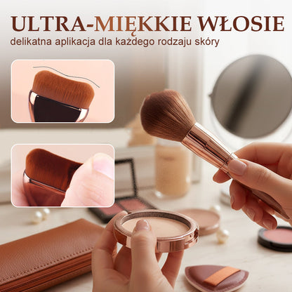 🔥 Bestseller 🎨 ZESTAW 17 PĘDZLI DO MAKIJAŻU + TORBA – Profesjonalny komplet do twarzy i oczu! 👁️💄
