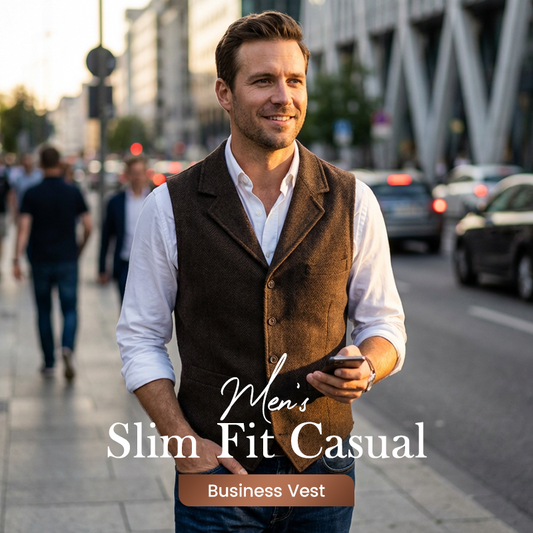 🔥 Gorąca Oferta Sprzedaży – Męska Kamizelka Biznesowa Casual w Kroju Slim Fit