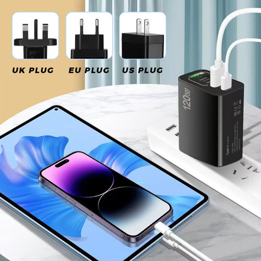 120W Szybka ładowarka z 5 portami ⚡