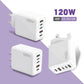 120W Szybka ładowarka z 5 portami ⚡