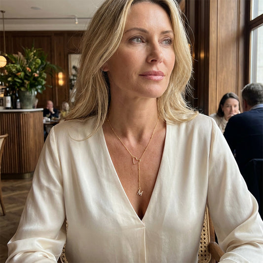 🎁Najlepszy prezent na Walentynki 🌹💝 Damski Elegancki Naszyjnik z Sercem i Monogramem ✨