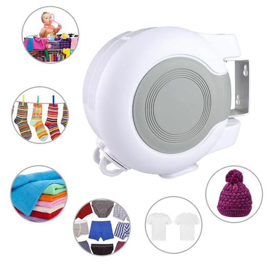 Niewidoczna, chowana suszarka do ubrań z podwójną linką