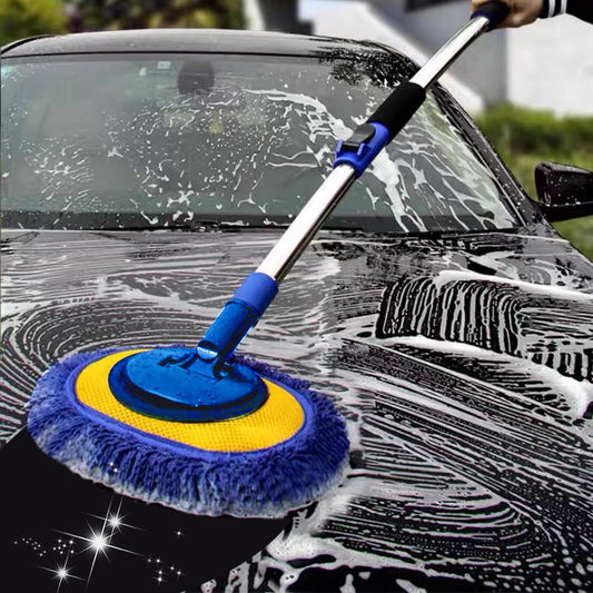 Trwały, aluminiowy, teleskopowy mop do mycia samochodu z długim uchwytem 🧼🚗✨