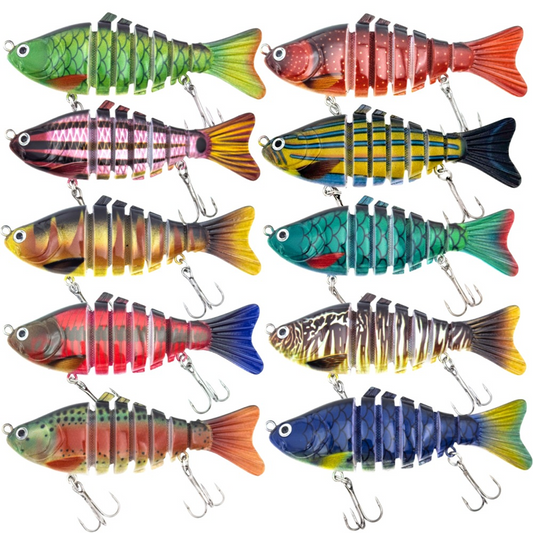 🎣 50% ZNIŻKI! 🐟 Bioniczna, wielosegmentowa przynęta pływająca – realistyczny ruch, przyciągający wzrok design i idealna na duże ryby 🌊✨