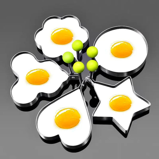 Formy do smażenia jajek ze stali nierdzewnej – zestaw 5 sztuk 🍳✨🥚