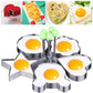 Formy do smażenia jajek ze stali nierdzewnej – zestaw 5 sztuk 🍳✨🥚