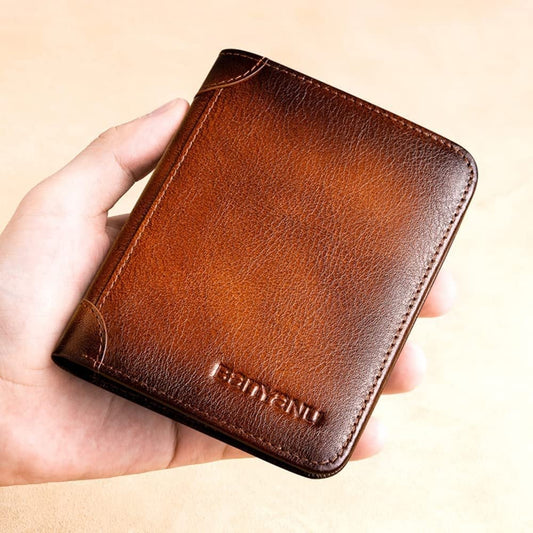 🔥 50% ZNIŻKI! 🔥 Wielofunkcyjny portfel z prawdziwej skóry z blokadą RFID – wodoodporny i trwały 👛🛡️💧✨